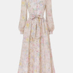 Imani – Soft Floral Balloon Sleeve Maxi Dress
