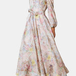 Imani – Soft Floral Balloon Sleeve Maxi Dress