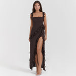 Carmela – Ruffle-Sleeve Maxi Dress