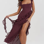 Carmela – Ruffle-Sleeve Maxi Dress