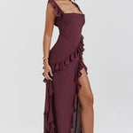 Carmela – Ruffle-Sleeve Maxi Dress