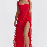 Carmela – Ruffle-Sleeve Maxi Dress