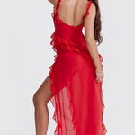 Carmela – Ruffle-Sleeve Maxi Dress