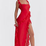 Carmela – Ruffle-Sleeve Maxi Dress