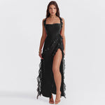 Carmela – Ruffle-Sleeve Maxi Dress