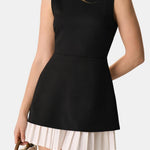 Isola – Spliced Pleated Mini Dress