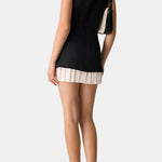 Isola – Spliced Pleated Mini Dress