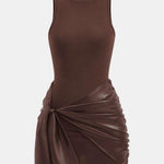 Izza – Tie Front Sleeveless Mini Dress