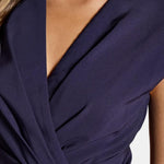 Jacie – Belted V-Neck Crepe Midi Dress