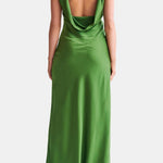 Jaliyah – Liquid-Satin Maxi Dress with Low Cowl Back