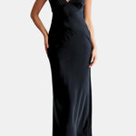 Jaliyah – Liquid-Satin Maxi Dress with Low Cowl Back