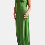 Jaliyah – Liquid-Satin Maxi Dress with Low Cowl Back