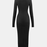 Josephine – Wrap Ruched High Neck Maxi Dress