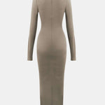 Josephine – Wrap Ruched High Neck Maxi Dress