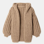 Journee – Long Sleeve Chunky Knit Hooded Cardigan