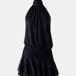 Karla – Backless Halter Chiffon Mini Dress with Soft Ruffle Hem