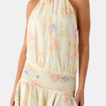 Karla – Backless Halter Chiffon Mini Dress with Soft Ruffle Hem