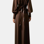 Katelyn – Plunge Neck Long Sleeve Maxi Dress
