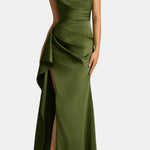 Kennedi – Elegant Slip Maxi Dress with Draped Silhouette