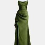 Kennedi – Elegant Slip Maxi Dress with Draped Silhouette