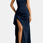 Kennedi – Elegant Slip Maxi Dress with Draped Silhouette