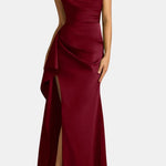 Kennedi – Elegant Slip Maxi Dress with Draped Silhouette