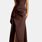 Kennedi – Elegant Slip Maxi Dress with Draped Silhouette