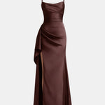 Kennedi – Elegant Slip Maxi Dress with Draped Silhouette