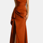 Kennedi – Elegant Slip Maxi Dress with Draped Silhouette