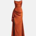 Kennedi – Elegant Slip Maxi Dress with Draped Silhouette