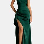 Kennedi – Elegant Slip Maxi Dress with Draped Silhouette