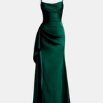 Kennedi – Elegant Slip Maxi Dress with Draped Silhouette