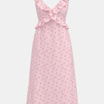 Khaleesi – Off-White Floral Ruffle Maxi Dress