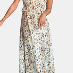 Khaleesi – Off-White Floral Ruffle Maxi Dress