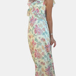 Khaleesi – Off-White Floral Ruffle Maxi Dress