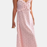 Khaleesi – Off-White Floral Ruffle Maxi Dress