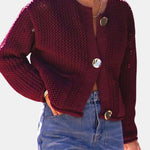 Kristina – Button Round Neck Cardigan