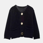 Kristina – Button Round Neck Cardigan