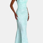 Leena – Cowl Neck Tie Strap Long Dress