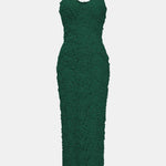 Leticia – Appliqué V-Neck Slit Maxi Dress