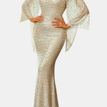 Lexi – Square Neck Bell Sleeve Party Dress