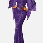Lexi – Square Neck Bell Sleeve Party Dress