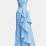 Lillie – Strapless Maxi Dress with Sculpted Ruffle Detail