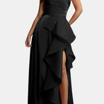 Lillie – Strapless Maxi Dress with Sculpted Ruffle Detail