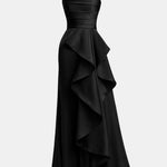 Lillie – Strapless Maxi Dress with Sculpted Ruffle Detail