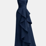 Lillie – Strapless Maxi Dress with Sculpted Ruffle Detail