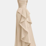 Lillie – Strapless Maxi Dress with Sculpted Ruffle Detail