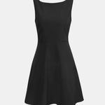 Linda – Boat-Neck High-Waisted Mini Dress