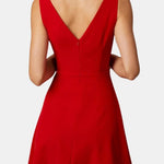 Linda – Boat-Neck High-Waisted Mini Dress