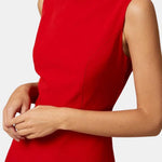 Linda – Boat-Neck High-Waisted Mini Dress